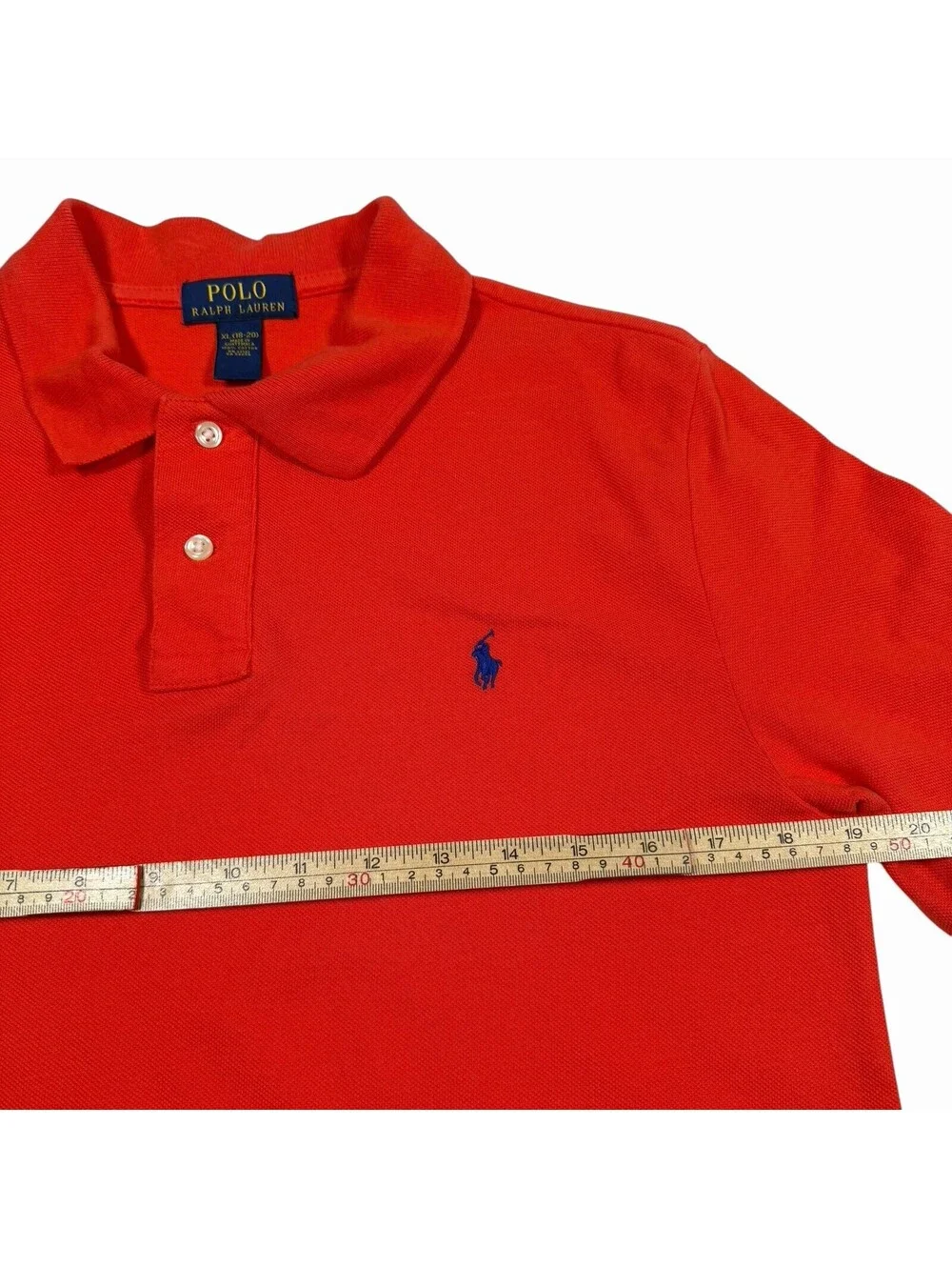 Polo Ralph Lauren Youth Red Cotton Polo Shirt Size XL (18-20)